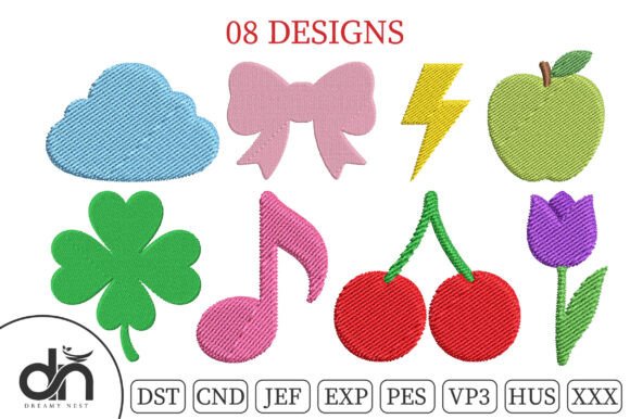 8 Mini Cute Shapes Embroidery Bundle Review