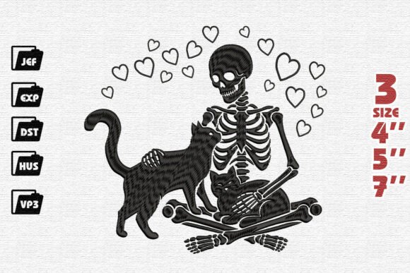 Black Cat Skeleton Embroidery Design Review