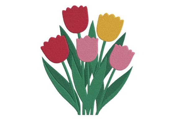 Colorful Tulip Flower Embroidery Design Review