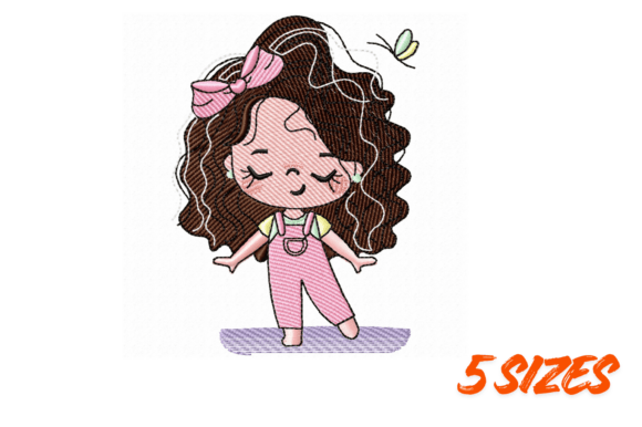 Cute Curly Girl Embroidery Design Set Review