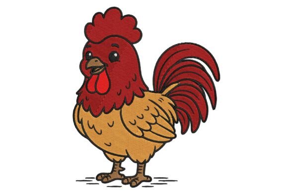 Cute Rooster Embroidery Design Review
