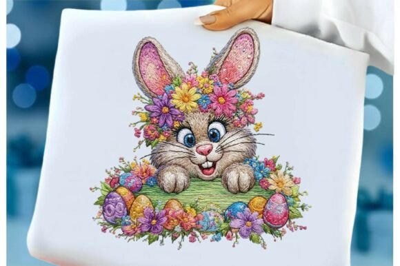 Easter Bunny Embroidery PNG Review for Craft Fairs