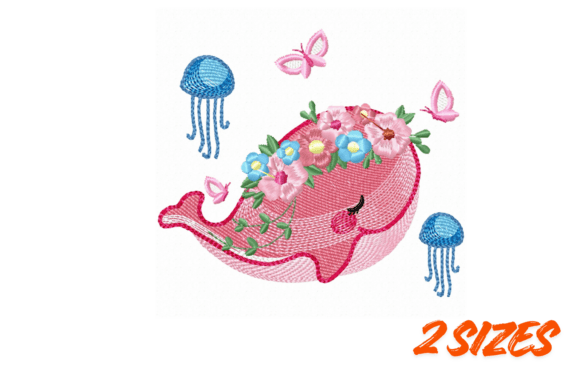 Floral Whale Ocean Embroidery Design Review