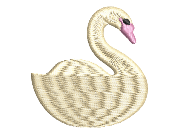 Minimal White Swan Embroidery Design Review