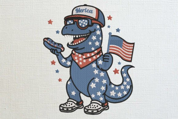 Patriotic T-Rex Dinosaur Embroidery Review